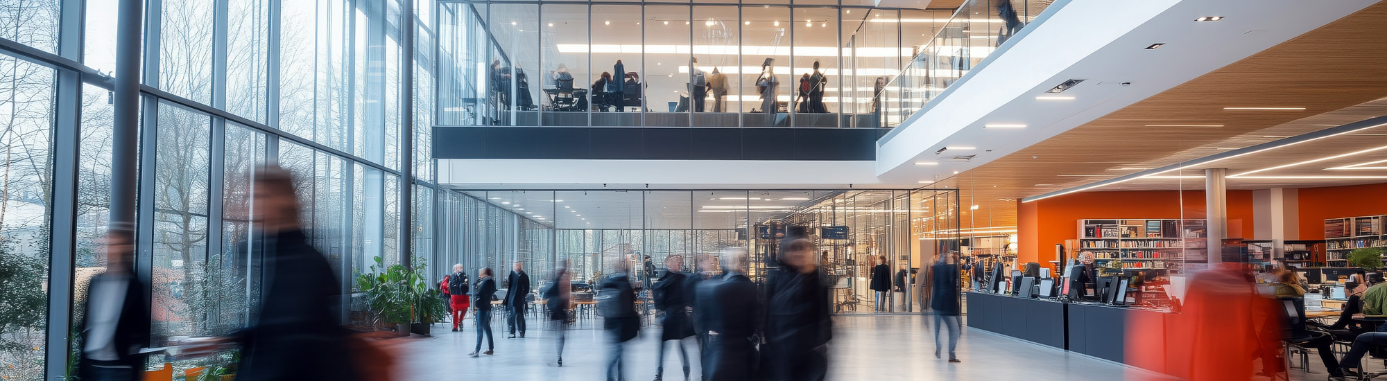 Patrons in a Library