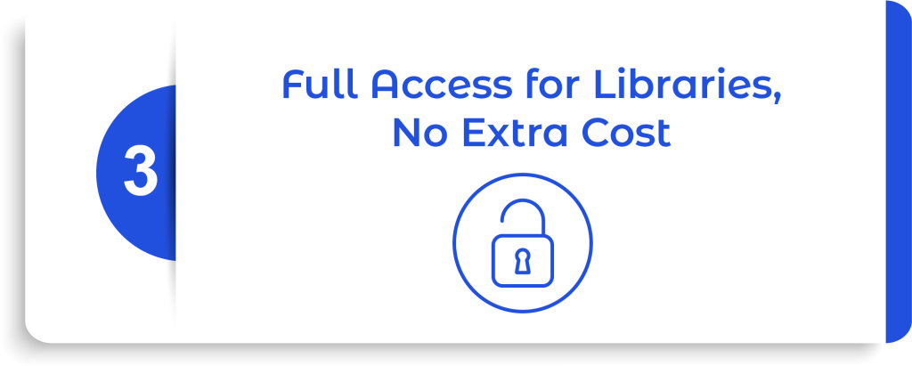 Full Access for Libraries, No Extra Cost
